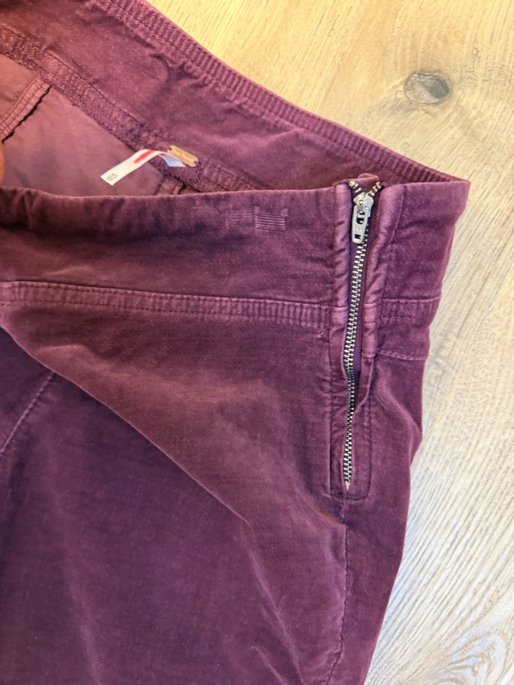 Free People Womens Wine Velvet Pants XS - Picture 6 of 10